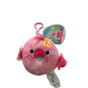 SQUISHMALLOW COOKIE THE FLAMINGO 3.5" Clip Mini Plush BRAND NEW WITH TAGS